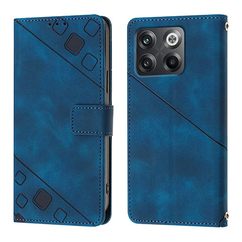 Funda de Cuero Cartera con Soporte Carcasa Y01B para OnePlus 10T 5G Azul