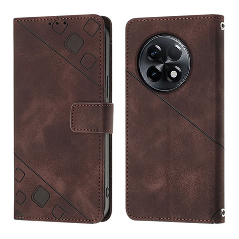 Funda de Cuero Cartera con Soporte Carcasa Y01B para OnePlus Ace 2 5G Marron