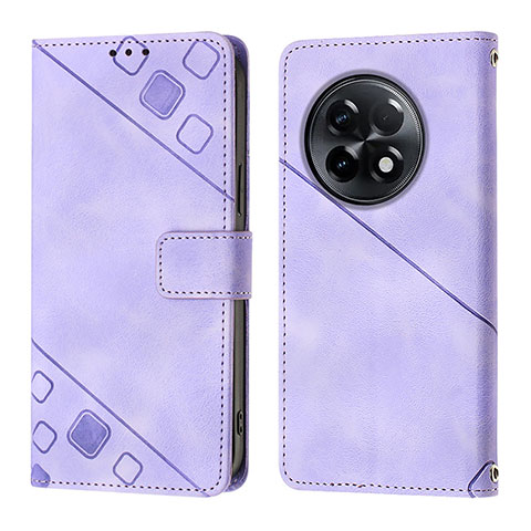 Funda de Cuero Cartera con Soporte Carcasa Y01B para OnePlus Ace 2 5G Morado