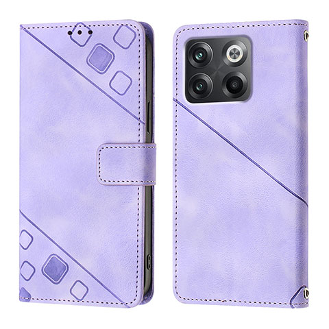 Funda de Cuero Cartera con Soporte Carcasa Y01B para OnePlus Ace Pro 5G Morado