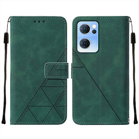 Funda de Cuero Cartera con Soporte Carcasa Y01B para OnePlus Nord CE 2 5G Verde