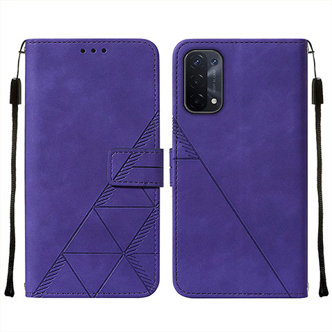 Funda de Cuero Cartera con Soporte Carcasa Y01B para OnePlus Nord N200 5G Morado