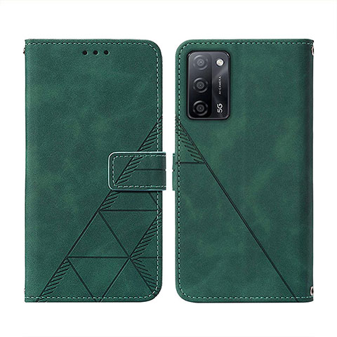 Funda de Cuero Cartera con Soporte Carcasa Y01B para Oppo A55 5G Verde