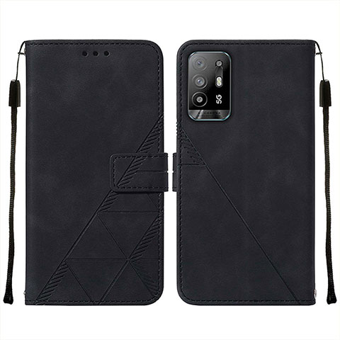 Funda de Cuero Cartera con Soporte Carcasa Y01B para Oppo A94 5G Negro