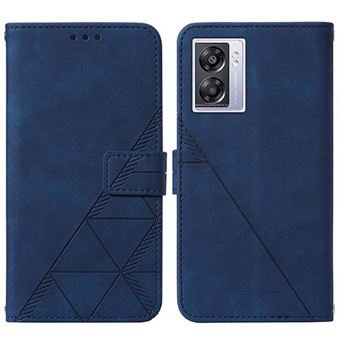 Funda de Cuero Cartera con Soporte Carcasa Y01B para Oppo K10 5G India Azul