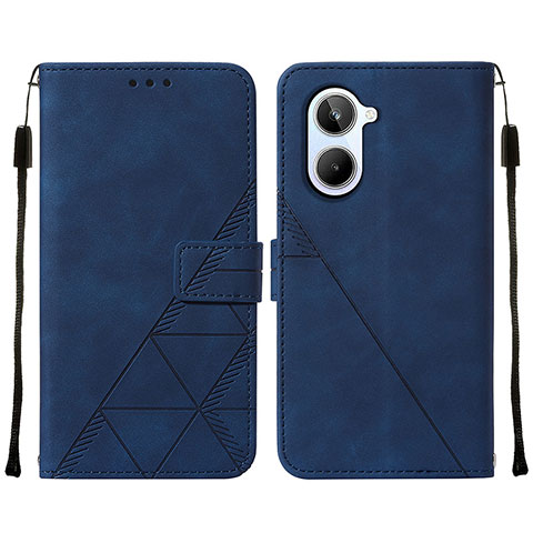 Funda de Cuero Cartera con Soporte Carcasa Y01B para Realme 10 4G Azul