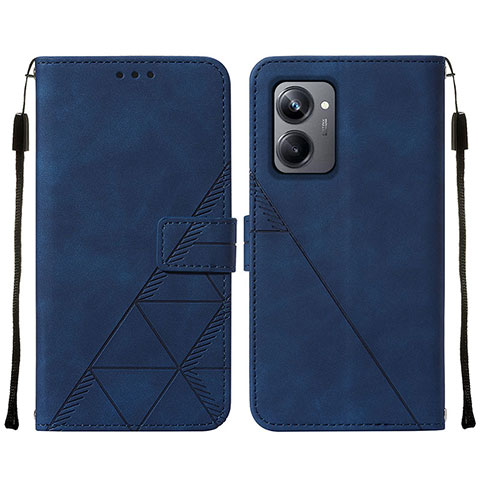 Funda de Cuero Cartera con Soporte Carcasa Y01B para Realme 10 Pro 5G Azul