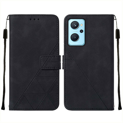 Funda de Cuero Cartera con Soporte Carcasa Y01B para Realme 9i 4G Negro