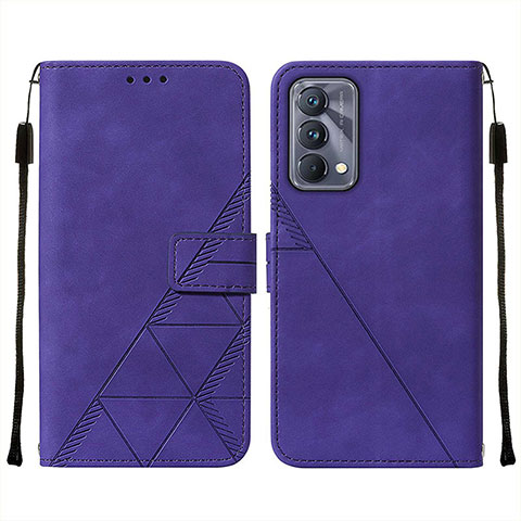 Funda de Cuero Cartera con Soporte Carcasa Y01B para Realme GT Master 5G Morado