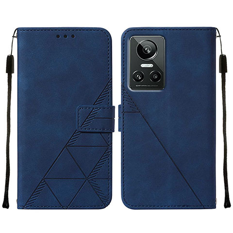 Funda de Cuero Cartera con Soporte Carcasa Y01B para Realme GT Neo3 5G Azul