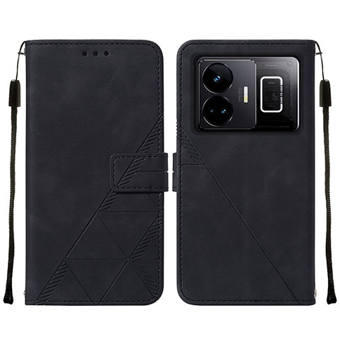 Funda de Cuero Cartera con Soporte Carcasa Y01B para Realme GT Neo5 240W 5G Negro