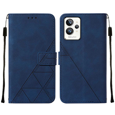 Funda de Cuero Cartera con Soporte Carcasa Y01B para Realme GT2 Pro 5G Azul