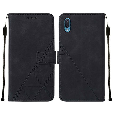 Funda de Cuero Cartera con Soporte Carcasa Y01B para Samsung Galaxy A02 Negro