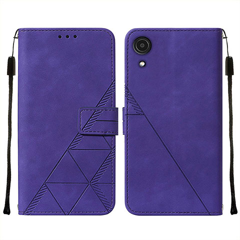 Funda de Cuero Cartera con Soporte Carcasa Y01B para Samsung Galaxy A03 Core Morado