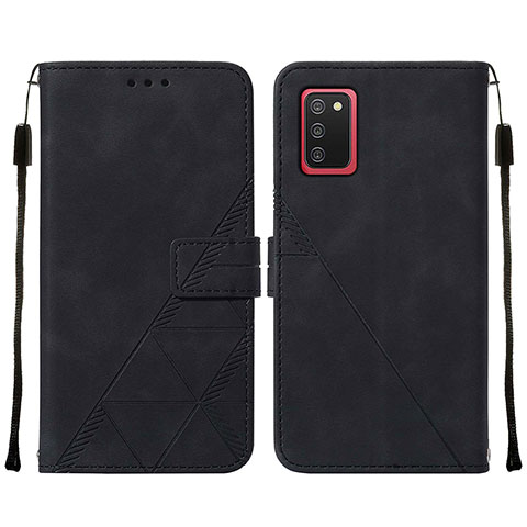 Funda de Cuero Cartera con Soporte Carcasa Y01B para Samsung Galaxy A03s Negro