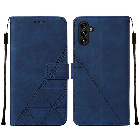 Funda de Cuero Cartera con Soporte Carcasa Y01B para Samsung Galaxy A04s Azul