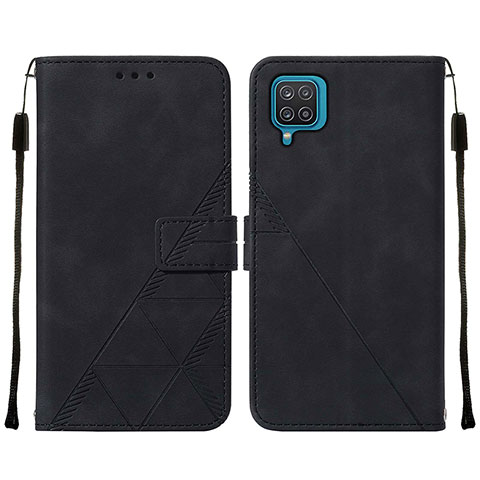 Funda de Cuero Cartera con Soporte Carcasa Y01B para Samsung Galaxy A12 5G Negro