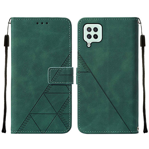 Funda de Cuero Cartera con Soporte Carcasa Y01B para Samsung Galaxy A22 4G Verde