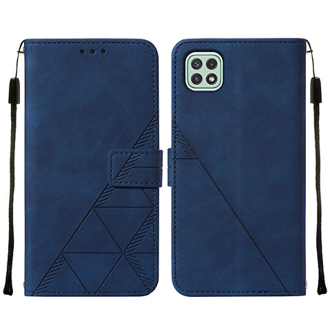 Funda de Cuero Cartera con Soporte Carcasa Y01B para Samsung Galaxy A22 5G Azul