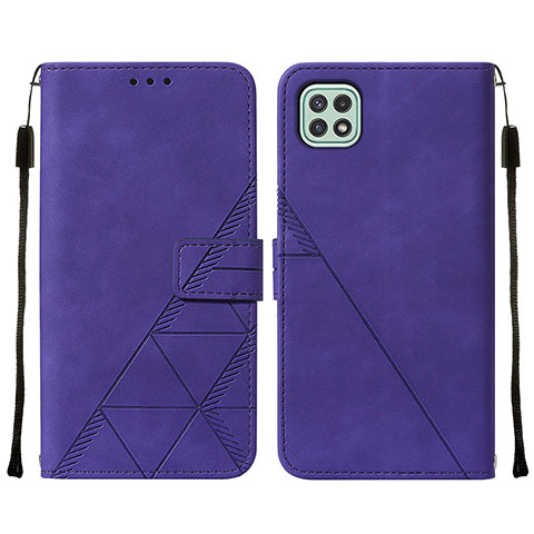 Funda de Cuero Cartera con Soporte Carcasa Y01B para Samsung Galaxy A22 5G Morado