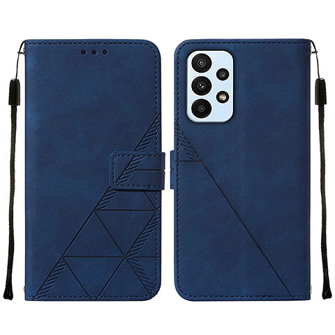 Funda de Cuero Cartera con Soporte Carcasa Y01B para Samsung Galaxy A23 4G Azul