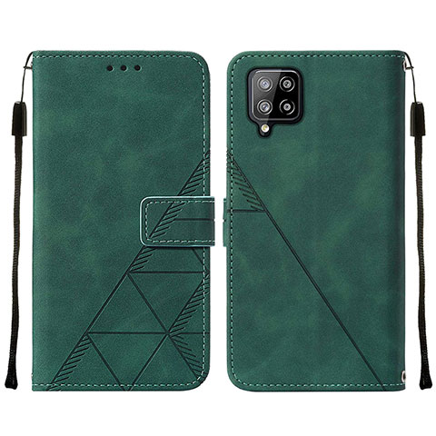 Funda de Cuero Cartera con Soporte Carcasa Y01B para Samsung Galaxy A42 5G Verde