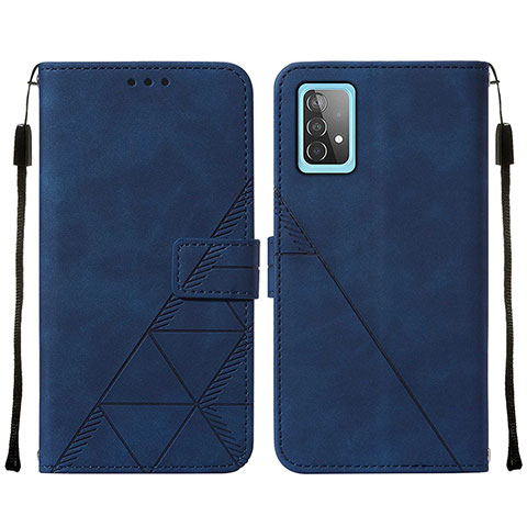 Funda de Cuero Cartera con Soporte Carcasa Y01B para Samsung Galaxy A52 4G Azul