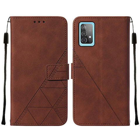 Funda de Cuero Cartera con Soporte Carcasa Y01B para Samsung Galaxy A52 4G Marron