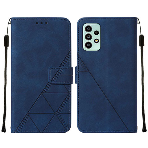 Funda de Cuero Cartera con Soporte Carcasa Y01B para Samsung Galaxy A53 5G Azul