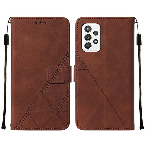 Funda de Cuero Cartera con Soporte Carcasa Y01B para Samsung Galaxy A72 5G Marron