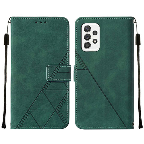 Funda de Cuero Cartera con Soporte Carcasa Y01B para Samsung Galaxy A72 5G Verde