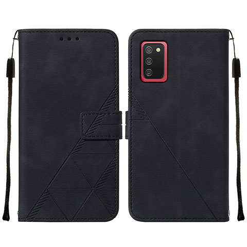 Funda de Cuero Cartera con Soporte Carcasa Y01B para Samsung Galaxy F02S SM-E025F Negro