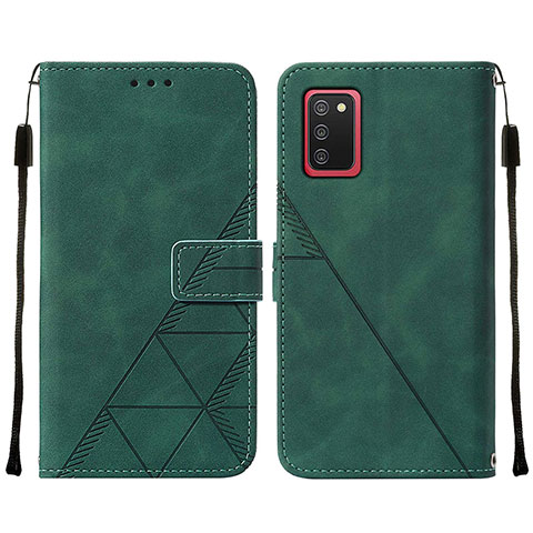 Funda de Cuero Cartera con Soporte Carcasa Y01B para Samsung Galaxy F02S SM-E025F Verde