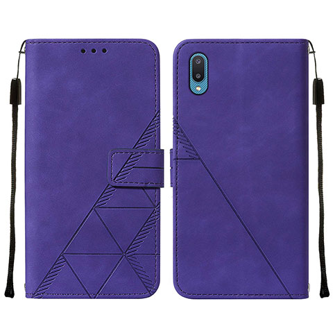 Funda de Cuero Cartera con Soporte Carcasa Y01B para Samsung Galaxy M02 Morado