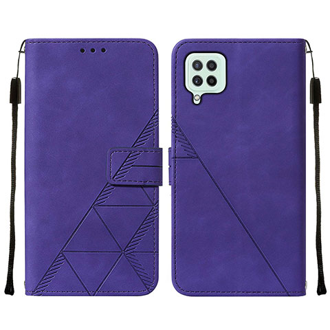 Funda de Cuero Cartera con Soporte Carcasa Y01B para Samsung Galaxy M22 4G Morado