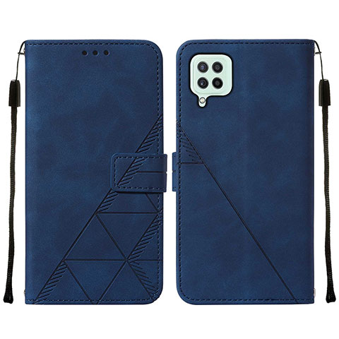 Funda de Cuero Cartera con Soporte Carcasa Y01B para Samsung Galaxy M32 4G Azul