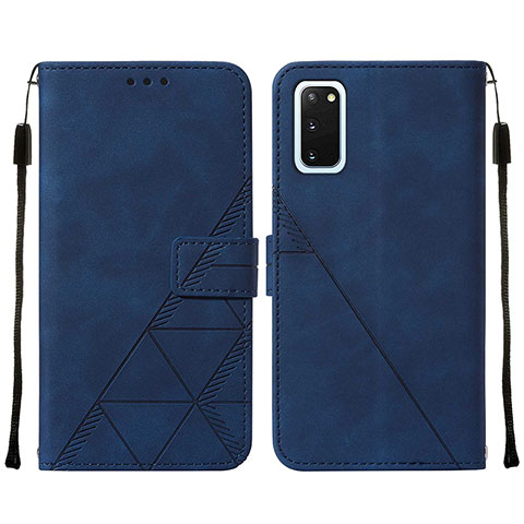 Funda de Cuero Cartera con Soporte Carcasa Y01B para Samsung Galaxy S20 5G Azul