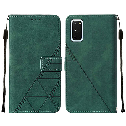 Funda de Cuero Cartera con Soporte Carcasa Y01B para Samsung Galaxy S20 Verde