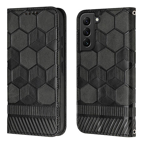 Funda de Cuero Cartera con Soporte Carcasa Y01B para Samsung Galaxy S22 5G Negro