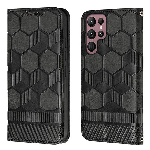 Funda de Cuero Cartera con Soporte Carcasa Y01B para Samsung Galaxy S23 Ultra 5G Negro