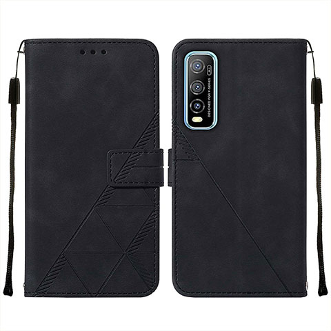 Funda de Cuero Cartera con Soporte Carcasa Y01B para Vivo iQOO U1 Negro