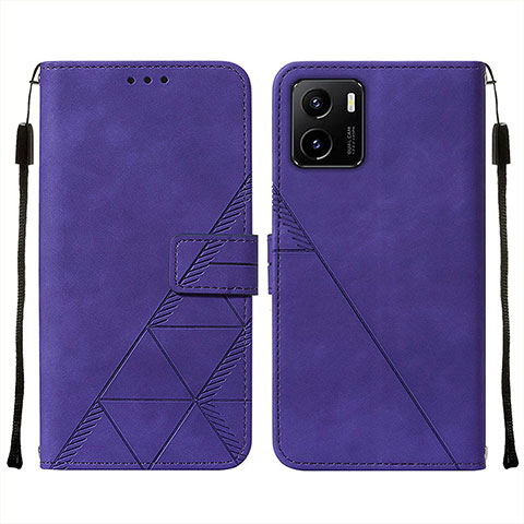 Funda de Cuero Cartera con Soporte Carcasa Y01B para Vivo iQOO U5x Morado