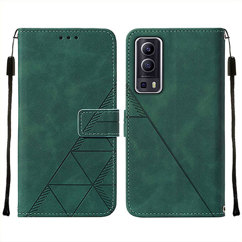 Funda de Cuero Cartera con Soporte Carcasa Y01B para Vivo iQOO Z3 5G Verde