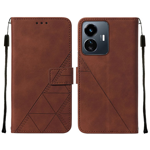 Funda de Cuero Cartera con Soporte Carcasa Y01B para Vivo iQOO Z6 Lite 5G Marron