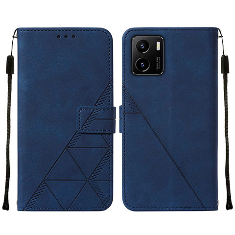 Funda de Cuero Cartera con Soporte Carcasa Y01B para Vivo Y10 t1 Azul