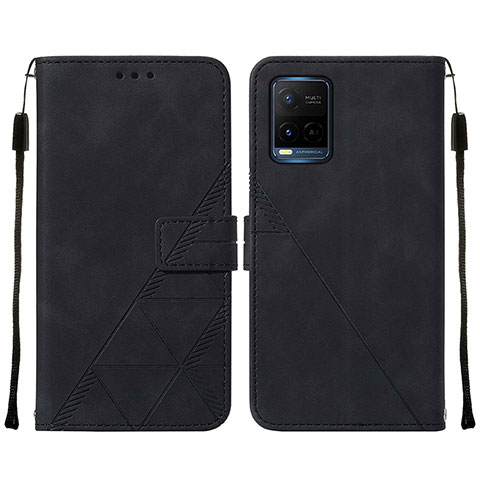 Funda de Cuero Cartera con Soporte Carcasa Y01B para Vivo Y32 4G Negro