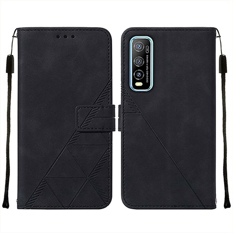 Funda de Cuero Cartera con Soporte Carcasa Y01B para Vivo Y50t Negro