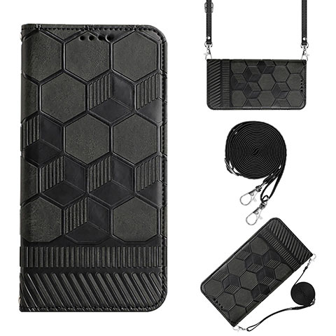 Funda de Cuero Cartera con Soporte Carcasa Y01B para Xiaomi POCO C3 Negro