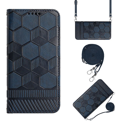 Funda de Cuero Cartera con Soporte Carcasa Y01B para Xiaomi POCO C31 Azul