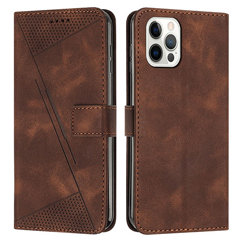 Funda de Cuero Cartera con Soporte Carcasa Y01X para Apple iPhone 13 Pro Max Marron